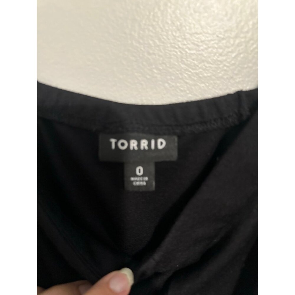 Torrid Black Ponte Bustier Romper Size 0 - Picture 6 of 7